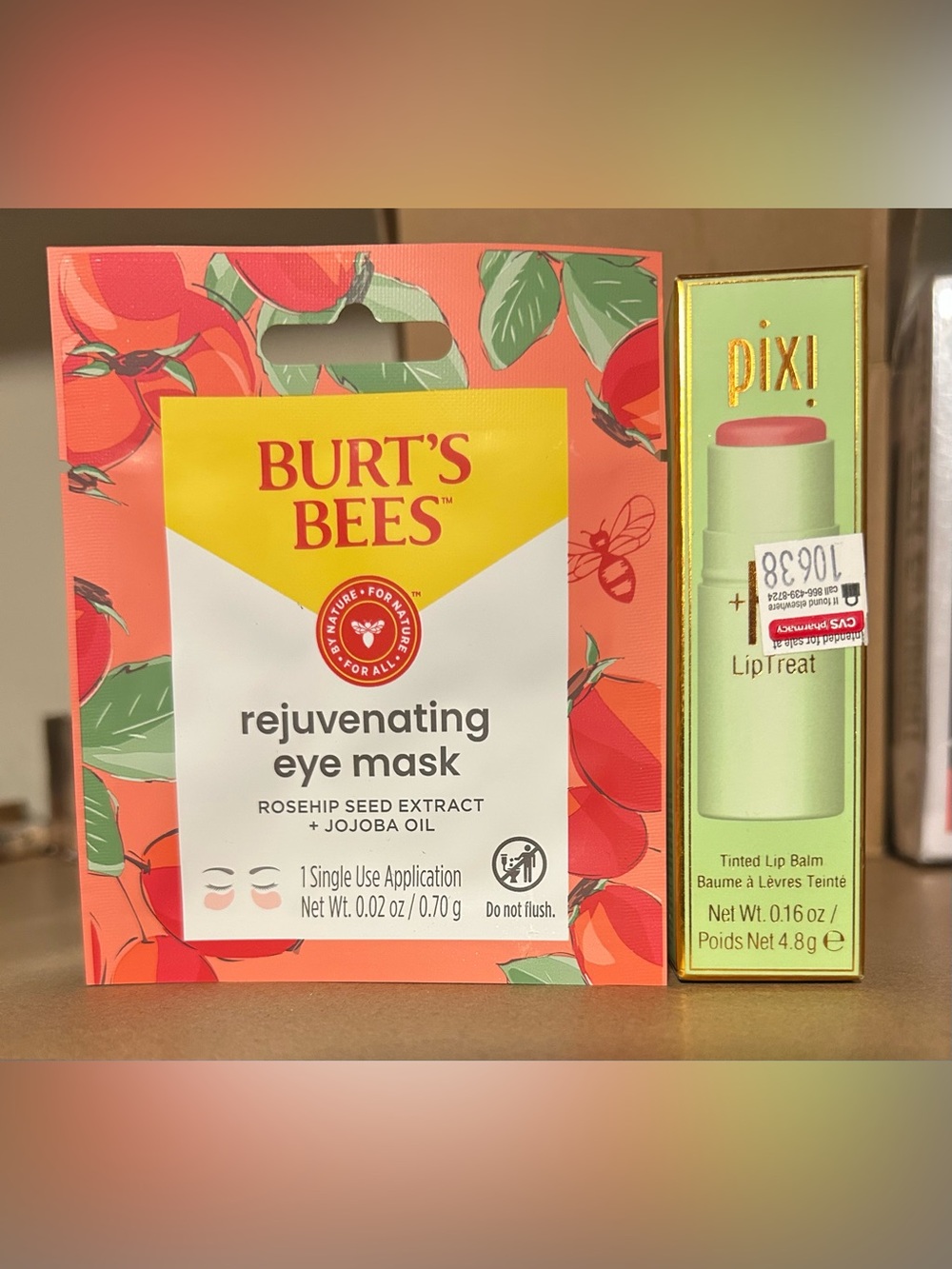 Pixi Hydra LipTreat Tinted Balm & Burt’s Bees Eye Mask - NEW